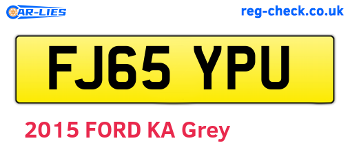 FJ65YPU are the vehicle registration plates.