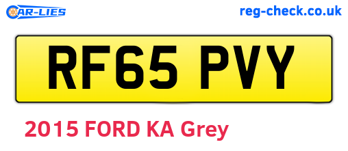 RF65PVY are the vehicle registration plates.