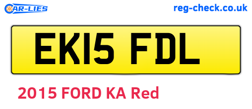 EK15FDL are the vehicle registration plates.