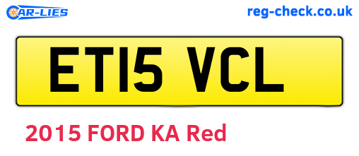 ET15VCL are the vehicle registration plates.