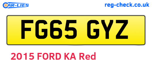FG65GYZ are the vehicle registration plates.