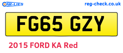 FG65GZY are the vehicle registration plates.