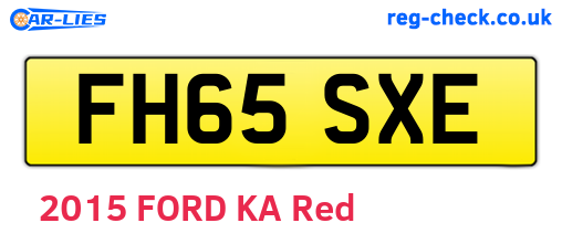 FH65SXE are the vehicle registration plates.
