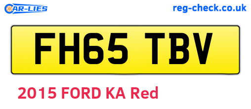 FH65TBV are the vehicle registration plates.