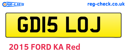 GD15LOJ are the vehicle registration plates.