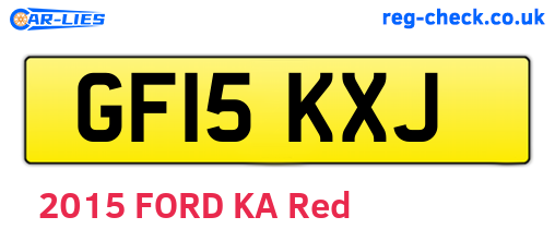 GF15KXJ are the vehicle registration plates.