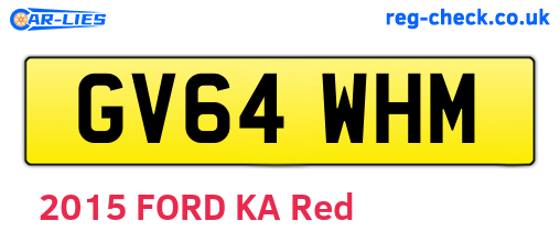GV64WHM are the vehicle registration plates.