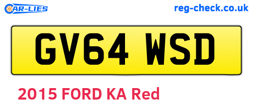 GV64WSD are the vehicle registration plates.