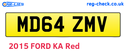 MD64ZMV are the vehicle registration plates.