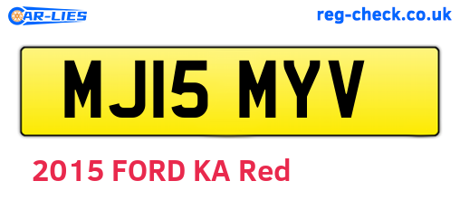 MJ15MYV are the vehicle registration plates.