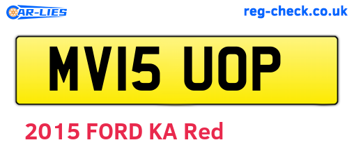 MV15UOP are the vehicle registration plates.