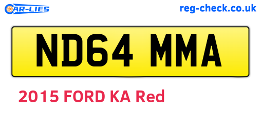 ND64MMA are the vehicle registration plates.