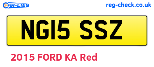 NG15SSZ are the vehicle registration plates.
