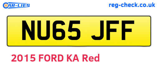 NU65JFF are the vehicle registration plates.