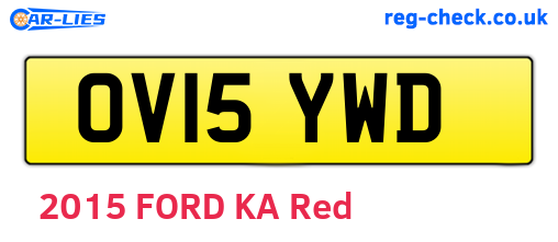 OV15YWD are the vehicle registration plates.