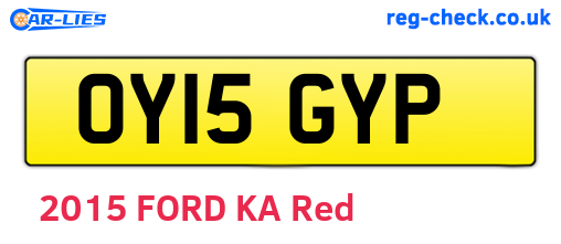 OY15GYP are the vehicle registration plates.