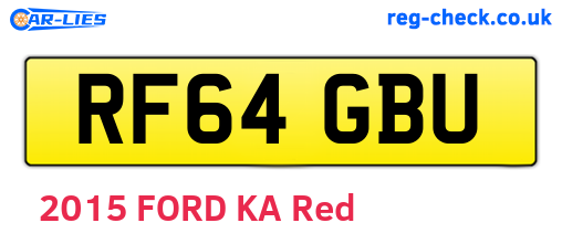 RF64GBU are the vehicle registration plates.