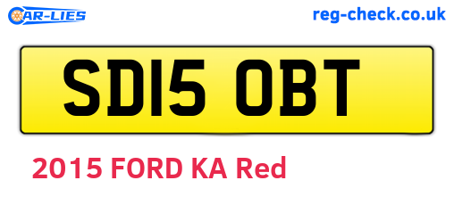 SD15OBT are the vehicle registration plates.