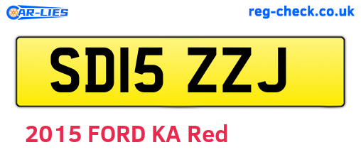 SD15ZZJ are the vehicle registration plates.