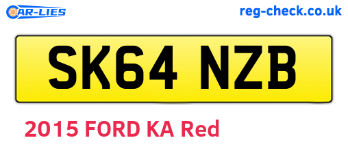 SK64NZB are the vehicle registration plates.