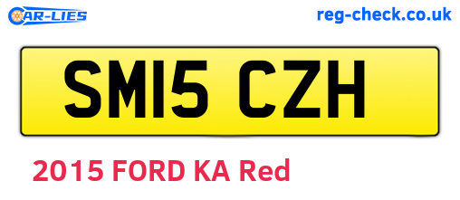 SM15CZH are the vehicle registration plates.