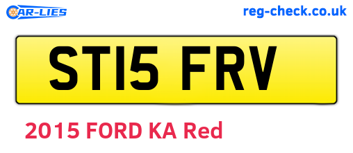 ST15FRV are the vehicle registration plates.