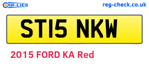 ST15NKW are the vehicle registration plates.