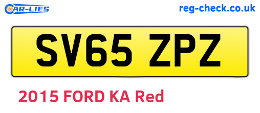 SV65ZPZ are the vehicle registration plates.