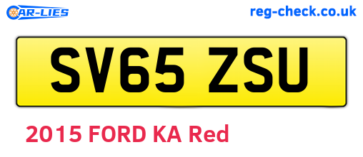 SV65ZSU are the vehicle registration plates.