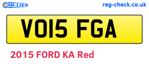 VO15FGA are the vehicle registration plates.