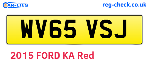 WV65VSJ are the vehicle registration plates.