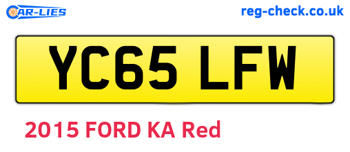 YC65LFW are the vehicle registration plates.