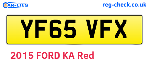 YF65VFX are the vehicle registration plates.