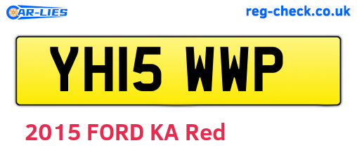 YH15WWP are the vehicle registration plates.