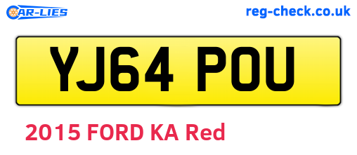 YJ64POU are the vehicle registration plates.