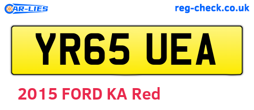 YR65UEA are the vehicle registration plates.