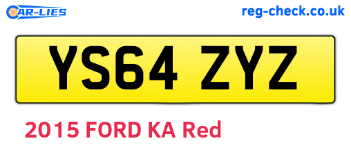 YS64ZYZ are the vehicle registration plates.
