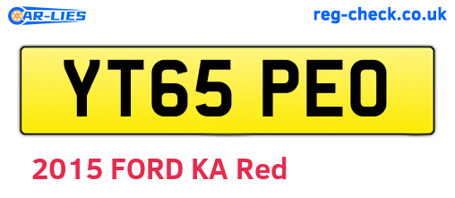 YT65PEO are the vehicle registration plates.