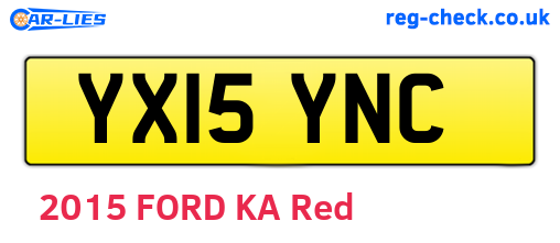 YX15YNC are the vehicle registration plates.
