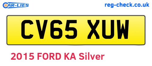CV65XUW are the vehicle registration plates.