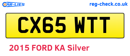 CX65WTT are the vehicle registration plates.
