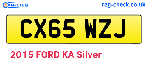 CX65WZJ are the vehicle registration plates.