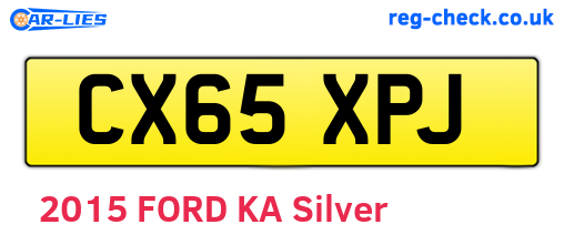 CX65XPJ are the vehicle registration plates.