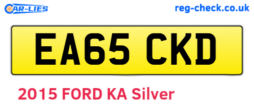 EA65CKD are the vehicle registration plates.