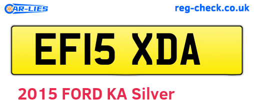 EF15XDA are the vehicle registration plates.