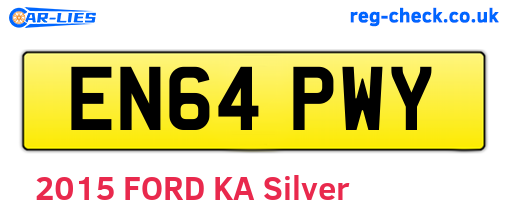 EN64PWY are the vehicle registration plates.