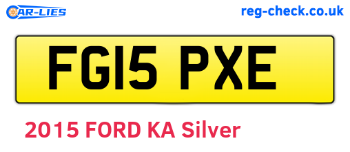 FG15PXE are the vehicle registration plates.