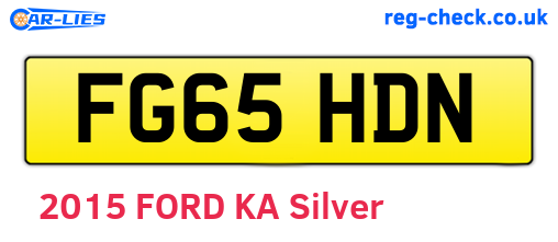 FG65HDN are the vehicle registration plates.