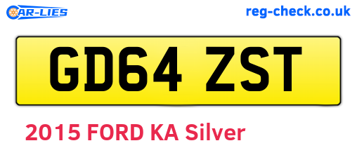 GD64ZST are the vehicle registration plates.