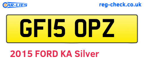 GF15OPZ are the vehicle registration plates.